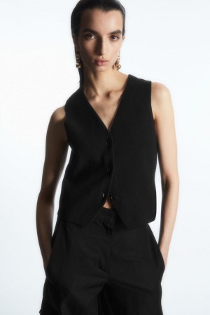 Blazer COS De Punto Waistcoat Mujer Negros | 64928BMRE