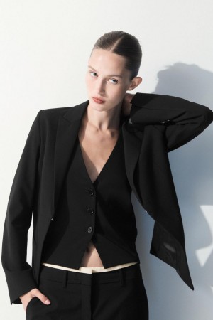 Blazer COS The Deconstructed Mujer Negros | 82697PHLK