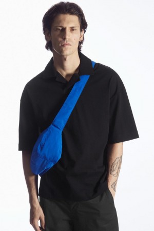 Bolso COS Crossbody Saddle - Nylon Hombre Azules | 54380FITO