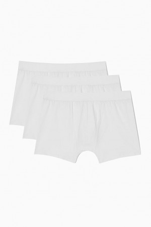 Bragas COS 3-pack Long Boxer Hombre Blancos | 16370TZNQ