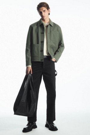 Chamarra COS Algodon-twill Utility Hombre Verdes | 07958RHQV