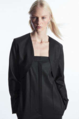 Chamarra COS Tailored Cropped Bolero Mujer Negros | 28940GUVT