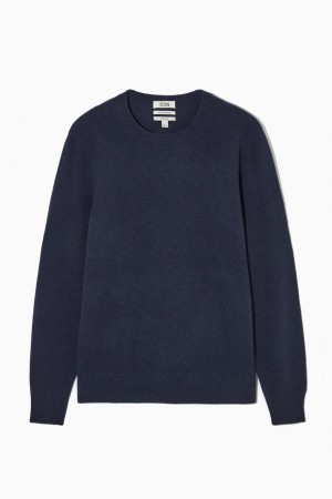 Jerséis COS Pure Cashmere Hombre Azul Marino | 83029HJZX