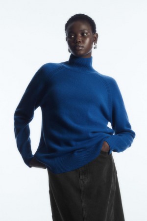 Jerséis COS Pure Cashmere Turtleneck Mujer Azules | 34572JHSV