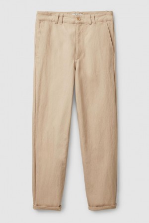 Pantalones COS Regular-fit Chinos Mujer Beige | 96172TWIY