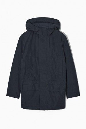 Parka COS Encapuchado Acolchado Hombre Azul Marino | 94752ZPEF