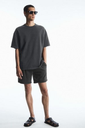 Short COS Jersey Drawstring Hombre Negros | 04615TWGD