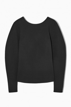 Top COS Tie-back Long-sleeved Mujer Negros | 27395QSEB