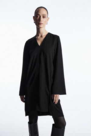 Vestido COS Asymmetric Tunic Mujer Negros | 14623OPBW