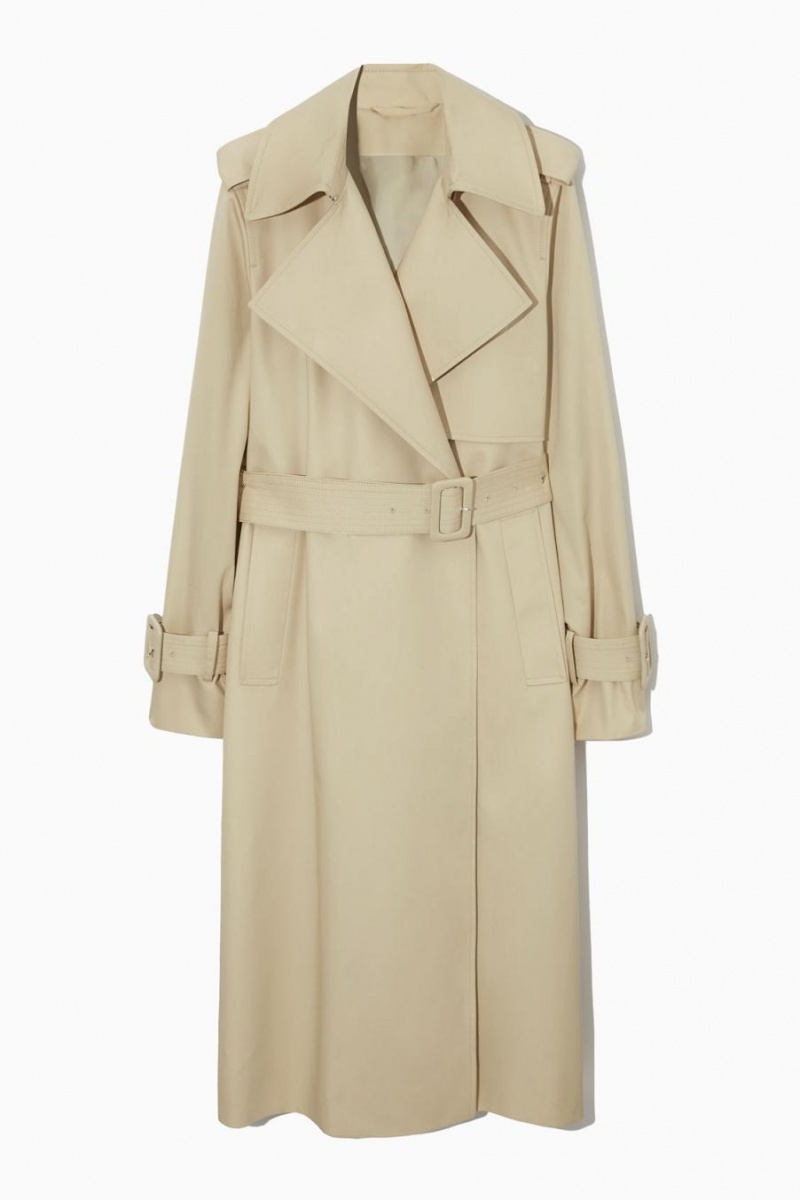 Abrigos COS Classic Belted Trench Mujer Beige | 98475MBOC