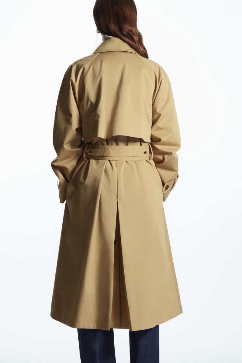 Abrigos COS Regular-fit Twill Trench Mujer Beige | 07961MVWP