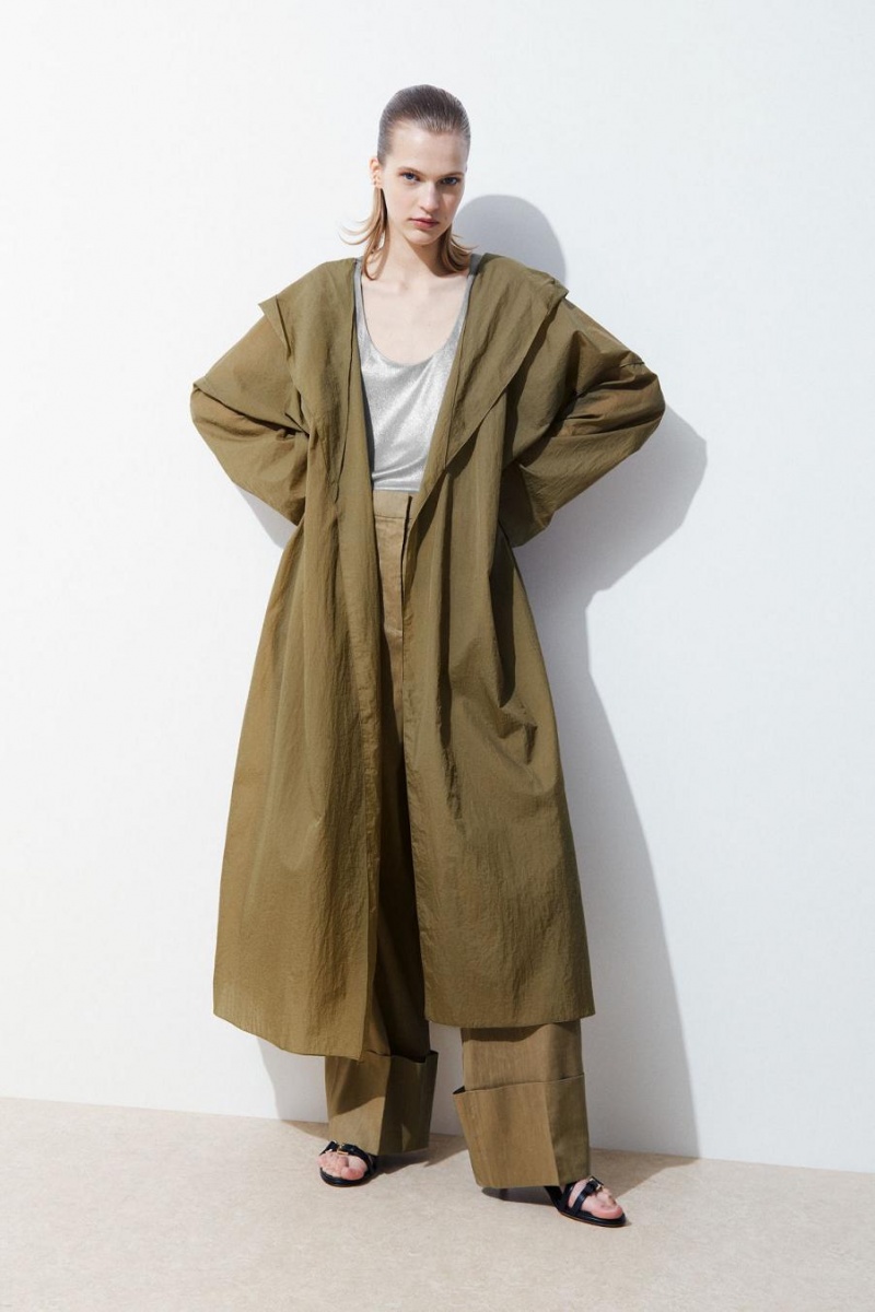 Abrigos COS The Encapuchado Trench Mujer Beige Oscuro | 28409YJID