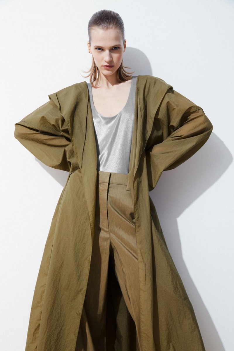 Abrigos COS The Encapuchado Trench Mujer Beige Oscuro | 28409YJID