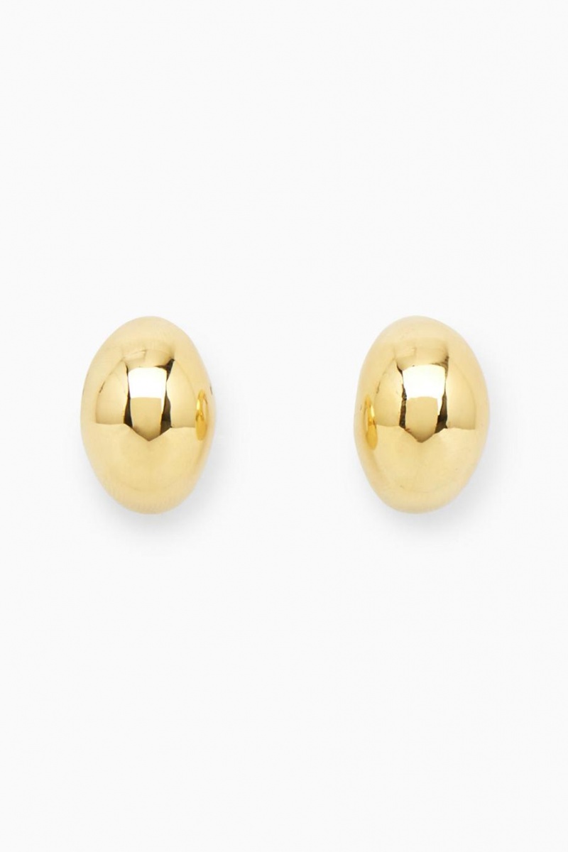 Aretes COS Curved Domed Mujer Dorados | 24637YEHA