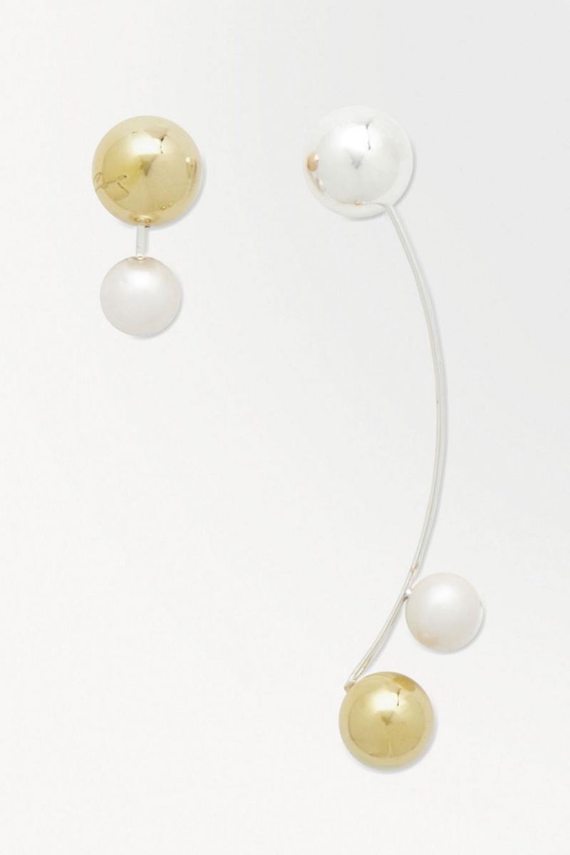 Aretes COS The Sphere Pearl Mujer Plateados | 25680MIVG