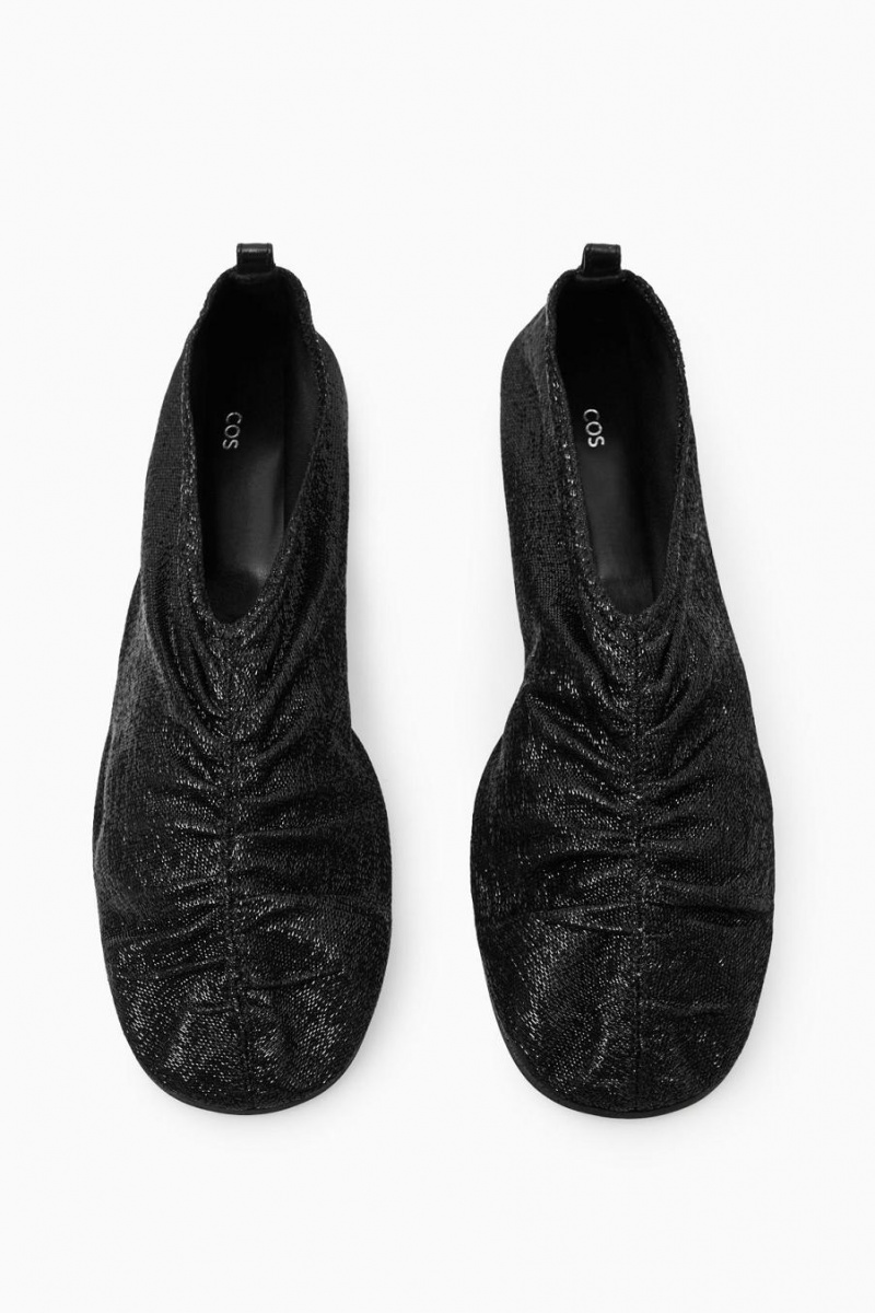 Bailarinas COS Gathered Metallic Mujer Negros | 35087XCWP