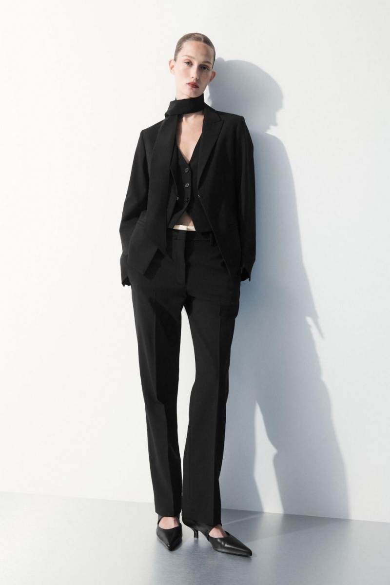 Blazer COS The Deconstructed Mujer Negros | 82697PHLK