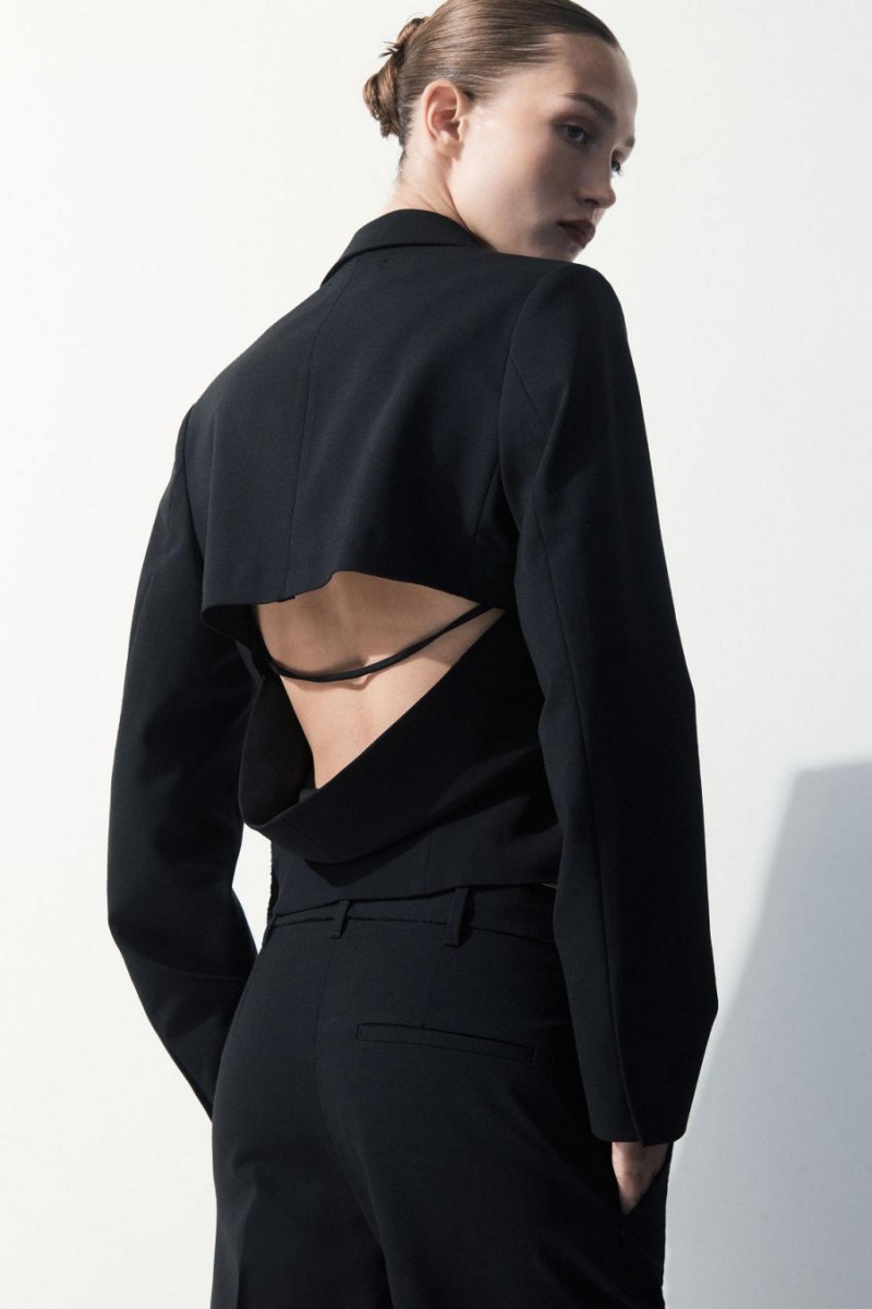 Blazer COS The Deconstructed Mujer Negros | 82697PHLK