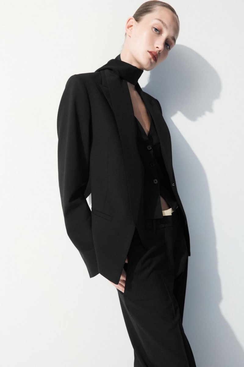 Blazer COS The Deconstructed Mujer Negros | 82697PHLK