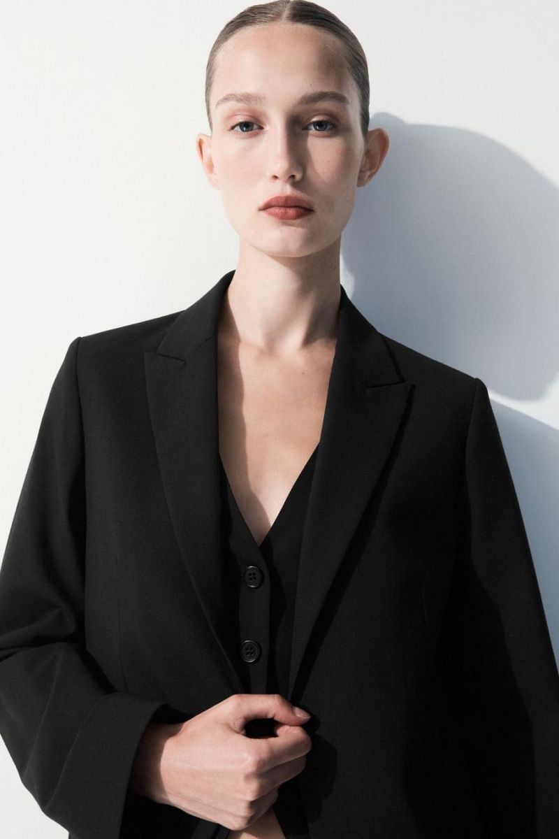 Blazer COS The Deconstructed Mujer Negros | 82697PHLK