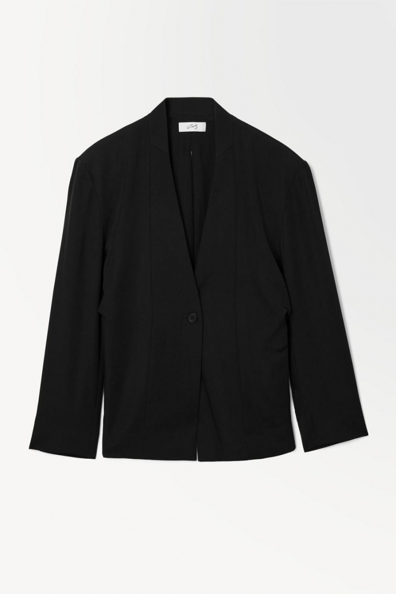 Blazer COS The Draped-waist Mujer Negros | 63410CWKN