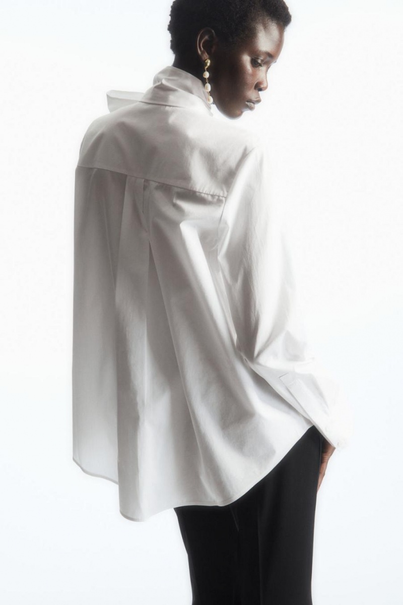 Blusa COS Oversized Bow-detail Mujer Blancos | 40913YNHS