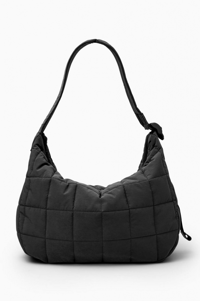 Bolso COS Acolchado Messenger - Ripstop Hombre Negros | 26470TQFM