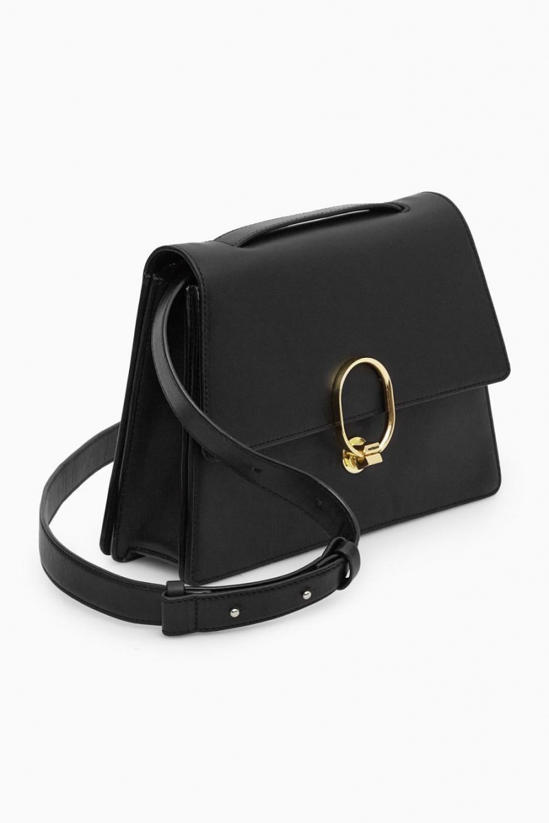 Bolso COS Clasp Shoulder - Cuero Mujer Negros | 49368FDXU