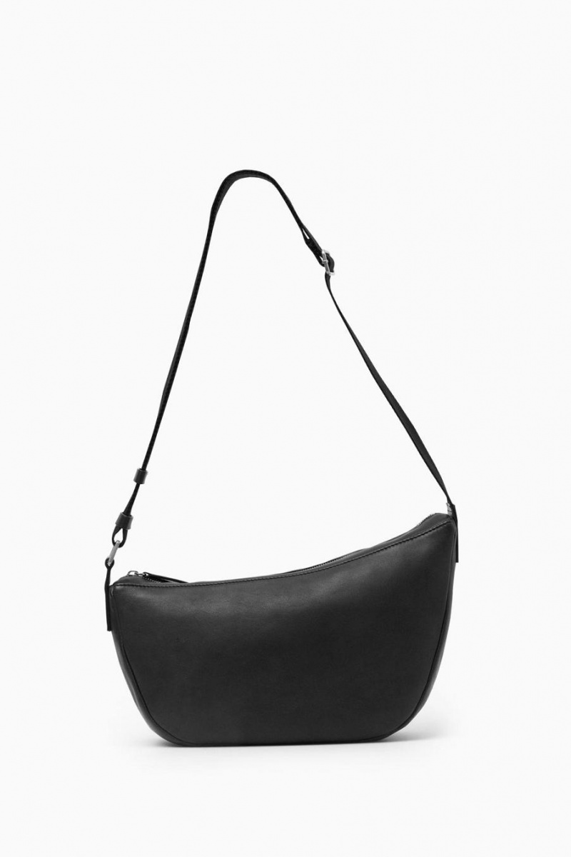 Bolso COS Crescent - Cuero Hombre Negros | 87569JKEO