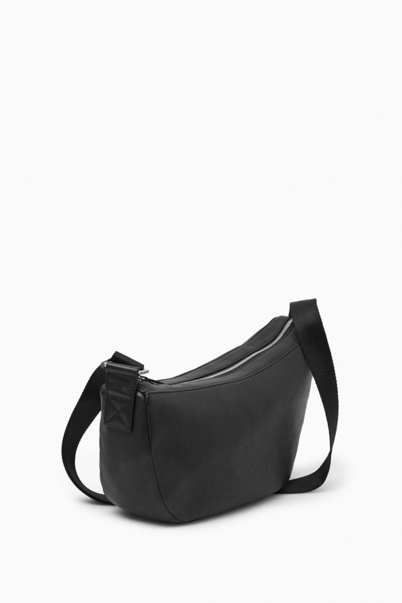 Bolso COS Crescent - Cuero Hombre Negros | 87569JKEO