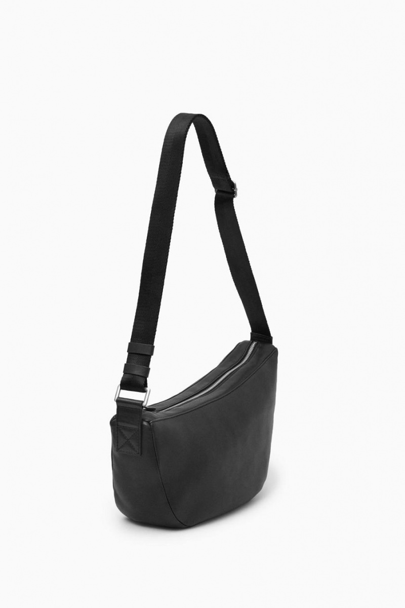 Bolso COS Crescent - Cuero Hombre Negros | 87569JKEO