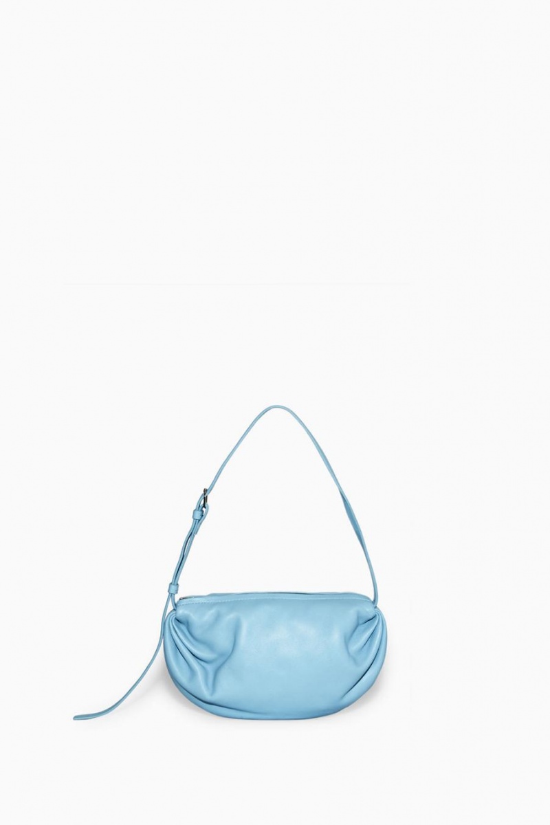 Bolso COS Gathered Shoulder - Cuero Mujer Azules Claro | 59376ZVLX