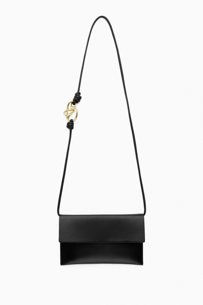 Bolso COS Knotted Crossbody - Cuero Mujer Negros | 05198LTVF