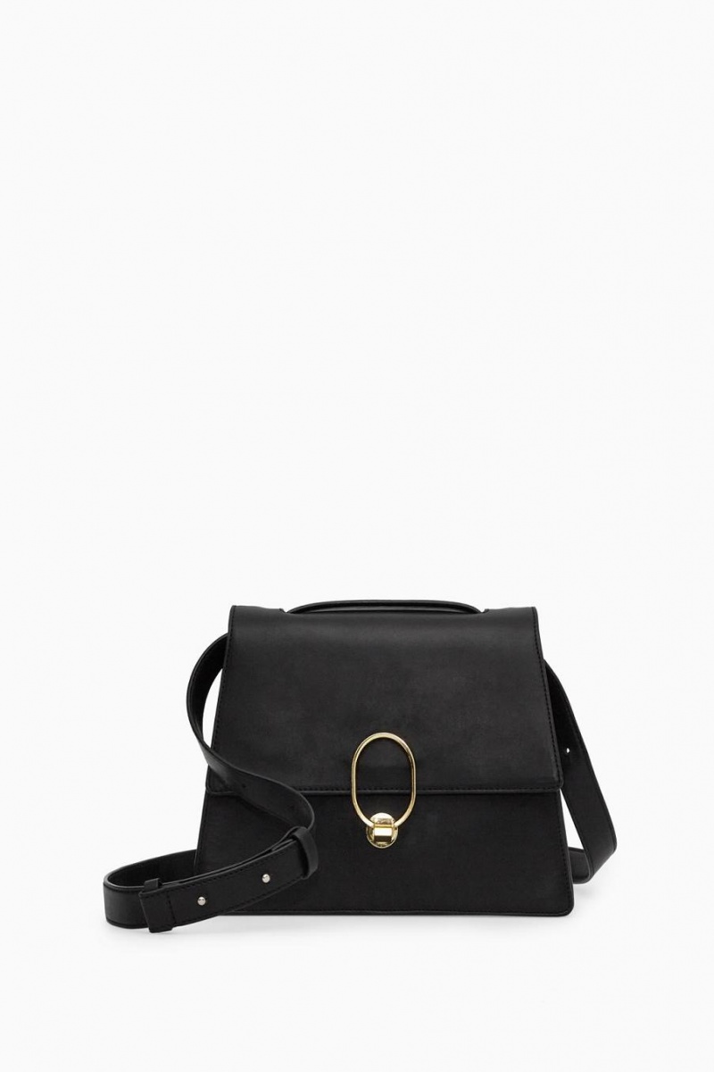 Bolso COS Mini Clasp - Cuero Mujer Negros | 35968LKYD