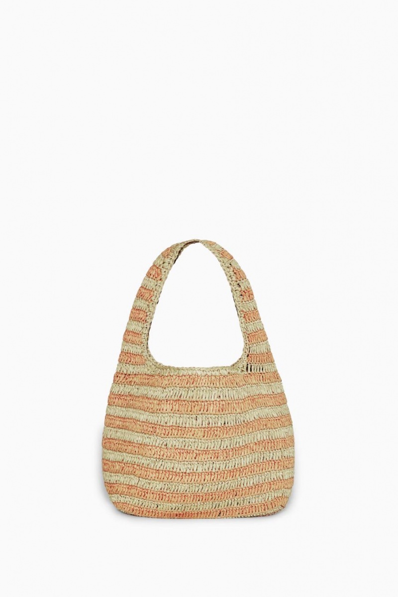 Bolso COS Mini Shoulder - Raffia Mujer Beige Naranjas | 25947ECJR