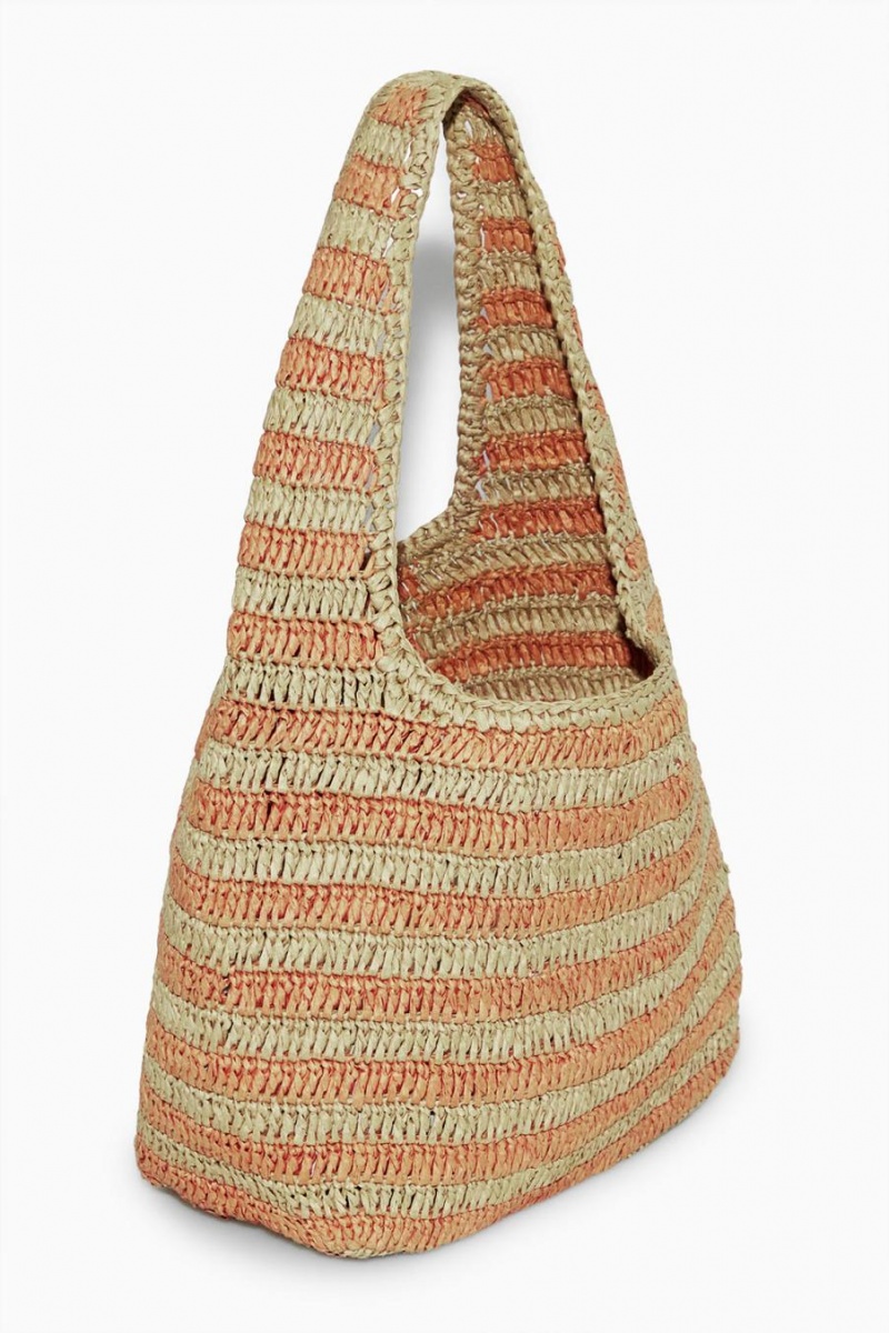 Bolso COS Mini Shoulder - Raffia Mujer Beige Naranjas | 25947ECJR