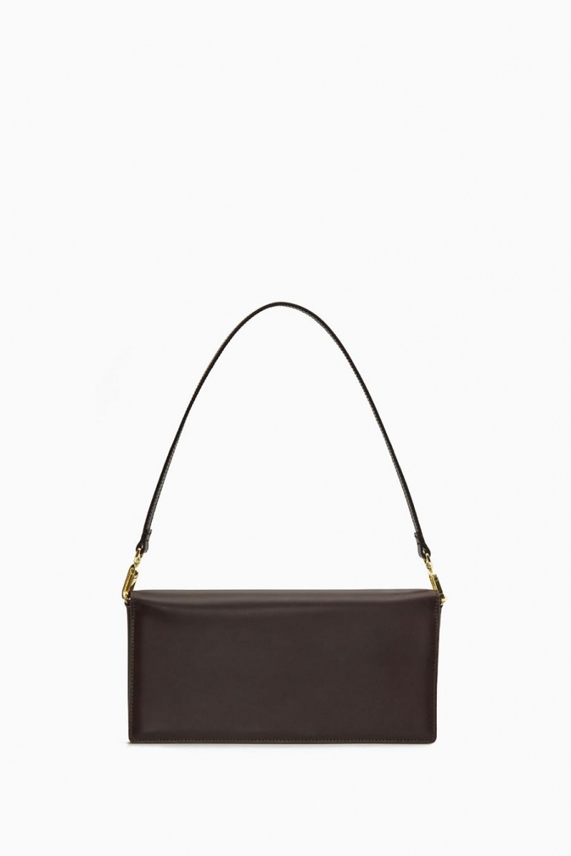 Bolso COS Minimal Shoulder - Cuero Mujer Marrom Oscuro | 60573KZJL