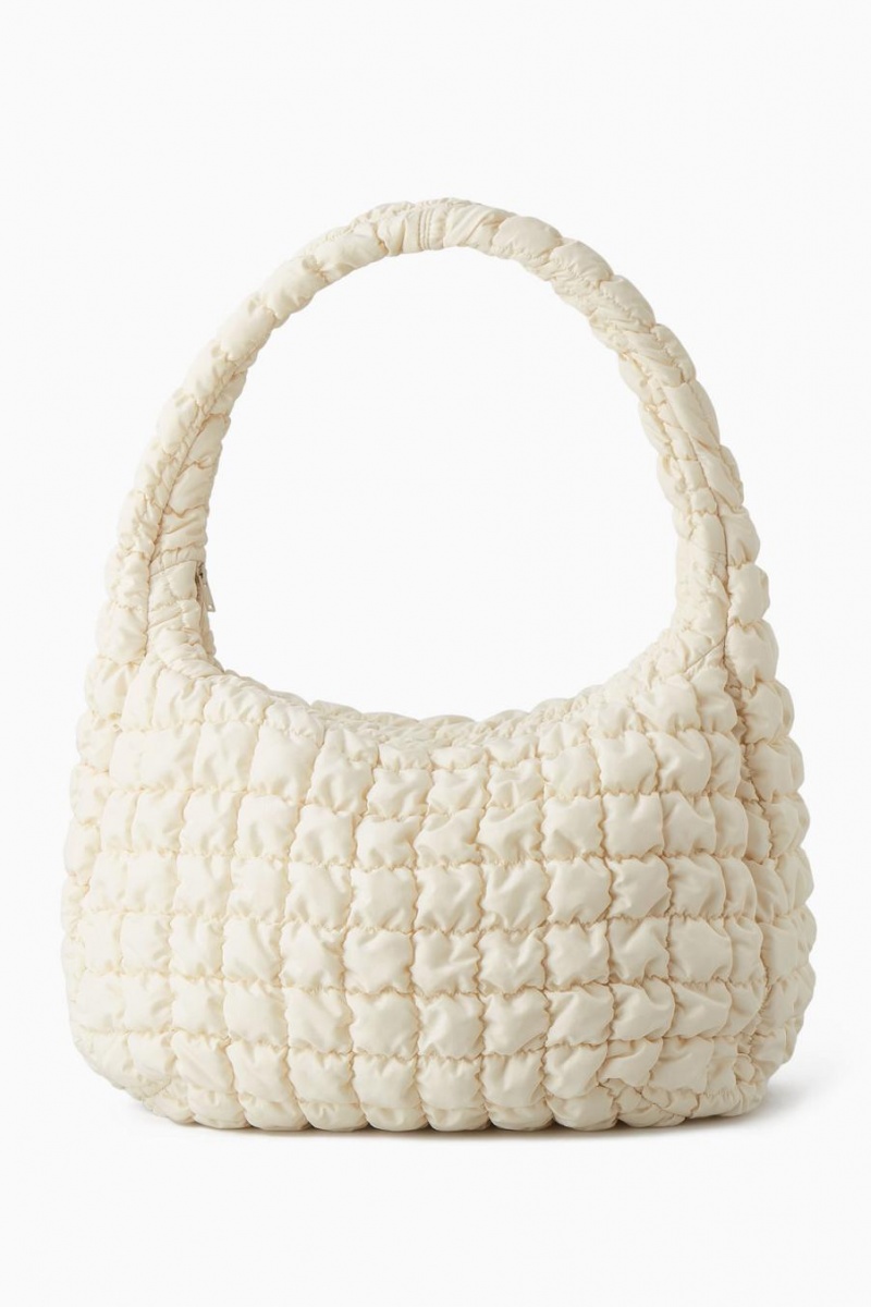 Bolso COS Oversized Acolchado Crossbody Mujer Blancos | 82419GQPD