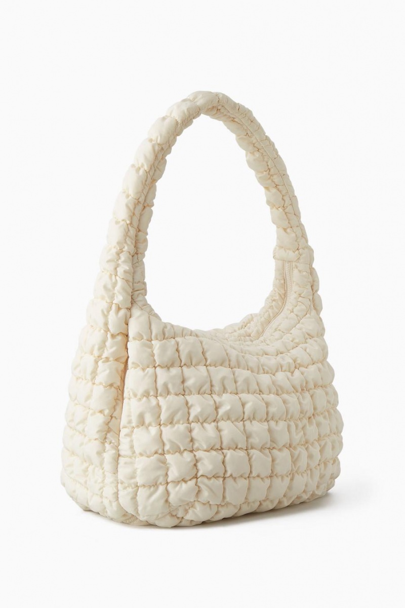 Bolso COS Oversized Acolchado Crossbody Mujer Blancos | 82419GQPD