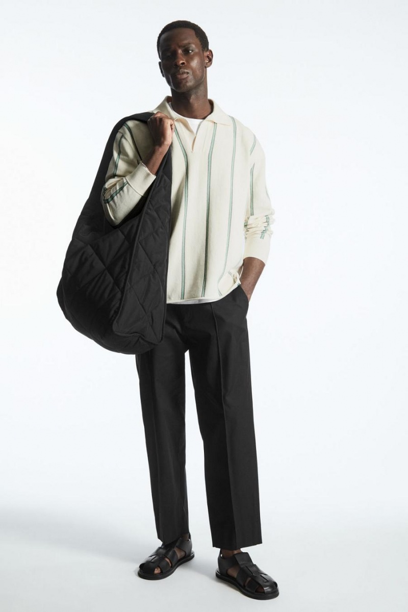 Bolso COS Oversized Diamond-quilted Hombre Negros | 19653DTKI