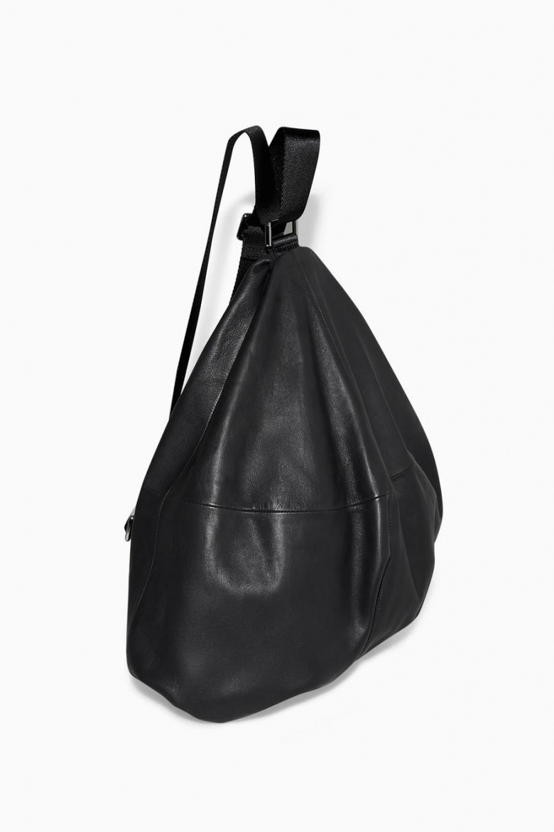 Bolso COS Sling - Cuero Mujer Negros | 59120OIQF