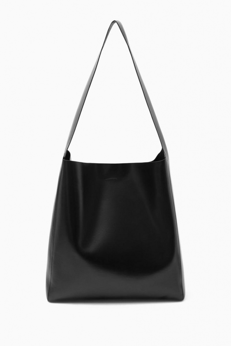 Bolso COS Slouchy Shoulder - Cuero Mujer Negros | 89715MAPT