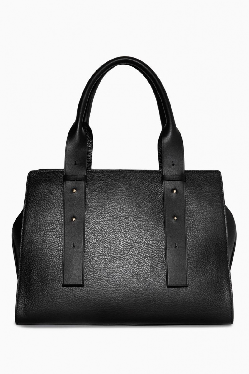 Bolso COS Structured Shopper - Cuero Mujer Negros | 87304JTVE