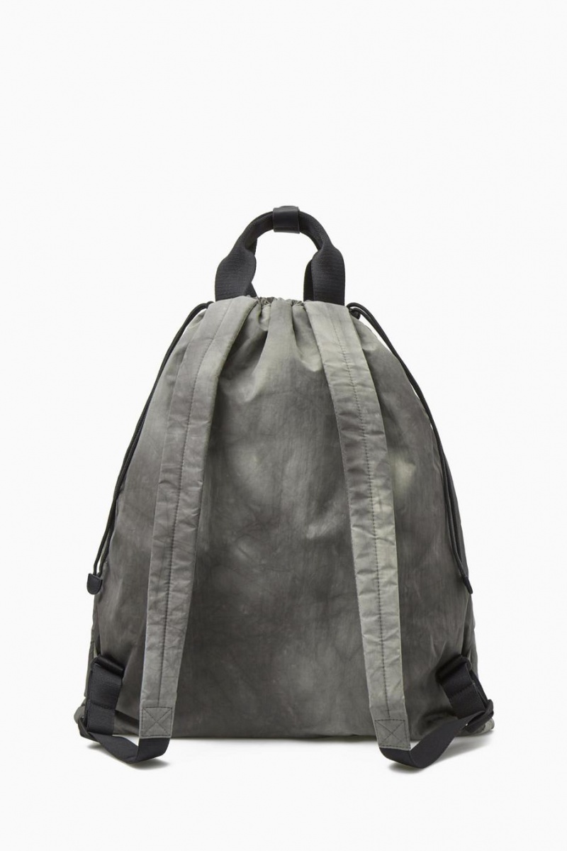 Bolso COS Tie-dye Print Drawstring - Nylon Hombre Grises | 04139YHUV