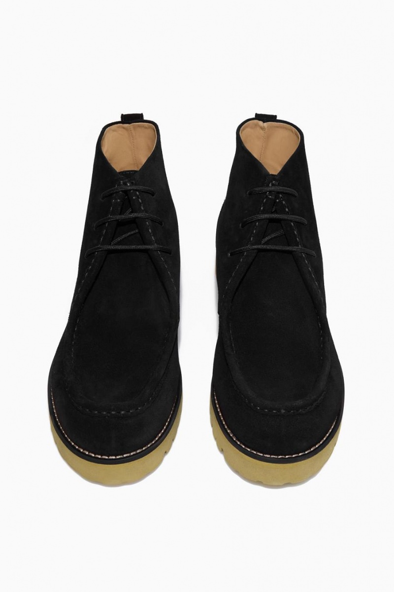 Botines COS Gamuza Hombre Negros | 08235EJCA