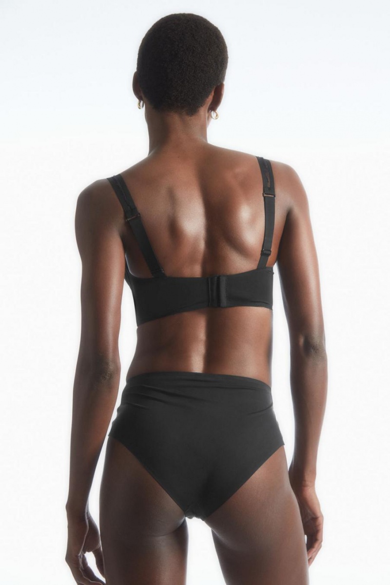 Bragas COS High-waisted Encaje-panelled Mujer Negros | 72890KIYE