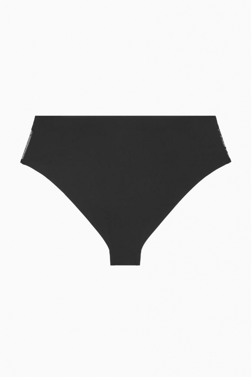 Bragas COS High-waisted Encaje-panelled Mujer Negros | 72890KIYE