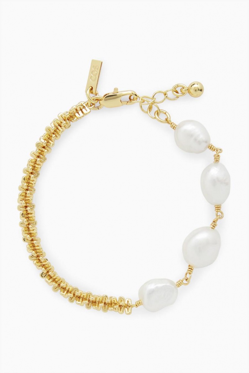 Brazalete COS Freshwater Pearl Mujer Dorados | 40352ZAXG