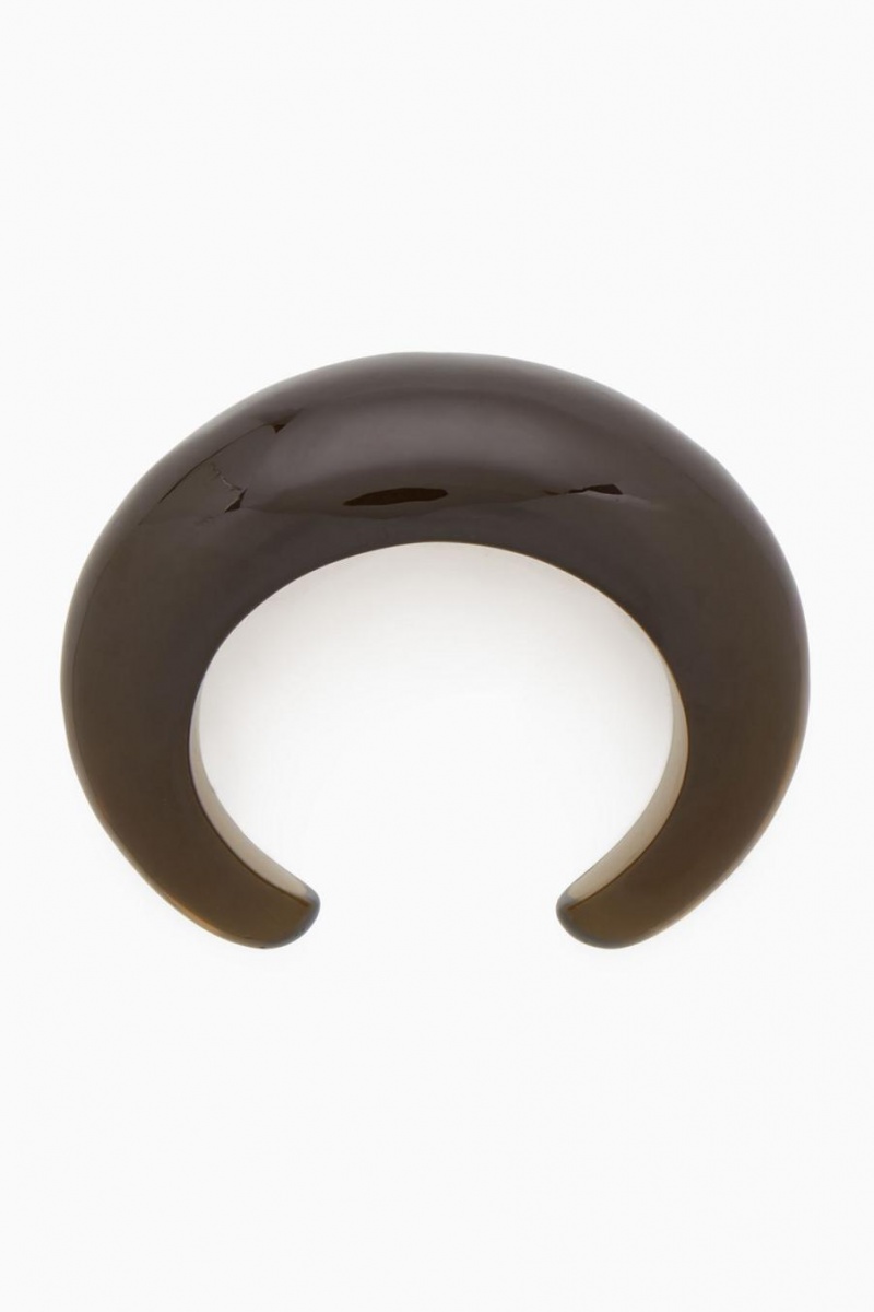 Brazalete Rigido COS Domed Oversized Resin Mujer Marrom Oscuro | 17906DOQM