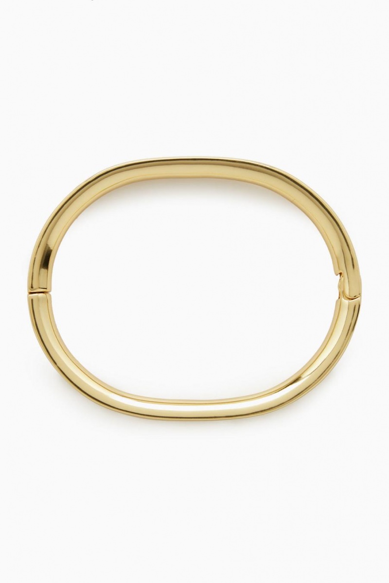 Brazalete Rigido COS Recycled Brass Hinged Mujer Dorados | 68149DRSP